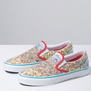 Vans Boys’ Classic Slip On, Where’s Waldo, Size 6